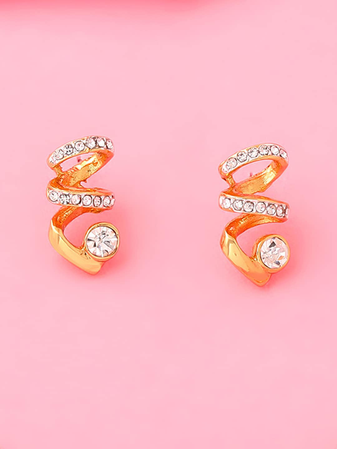 Estele Gold-Plating Spiked Studs Earrings