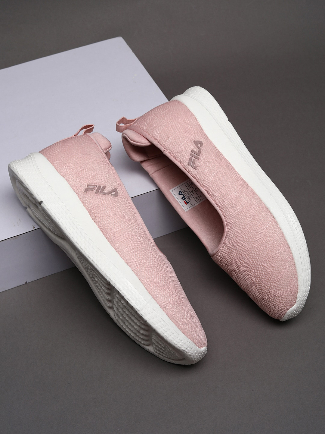 FILA Women Woven Design Slip-On Sneakers