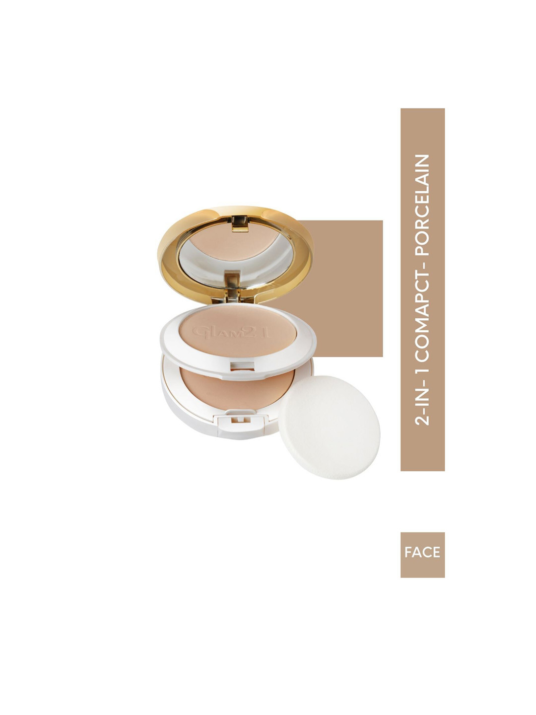 GLAM21 Natural Essence Oil-Control 2-In-1 Vitamin-E Compact Powder 18 g - Porcelain