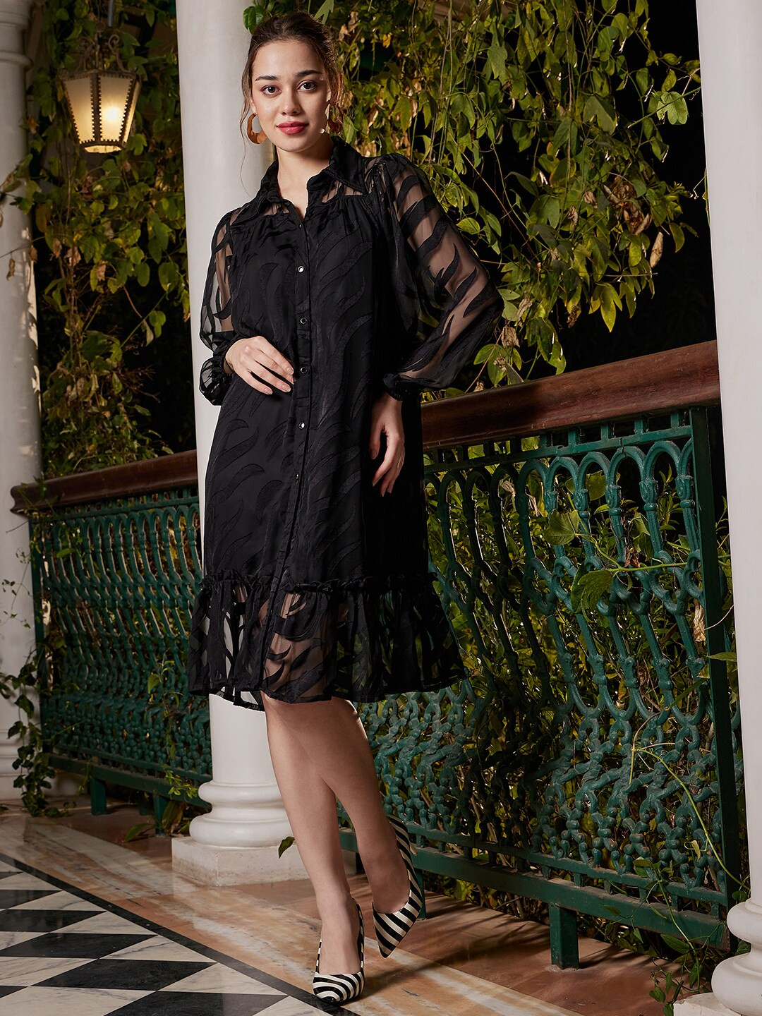 Athena Self Design Shirt Dress