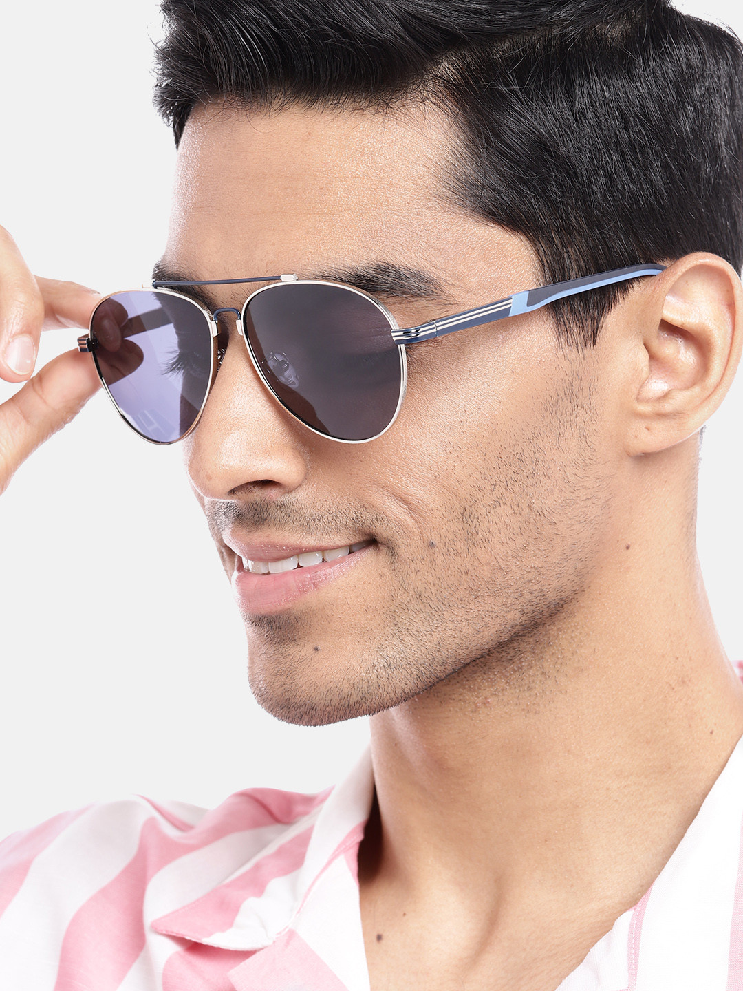 Carlton London Premium Men Polarised & UV Protected Lens Aviator Sunglasses - CLSM130
