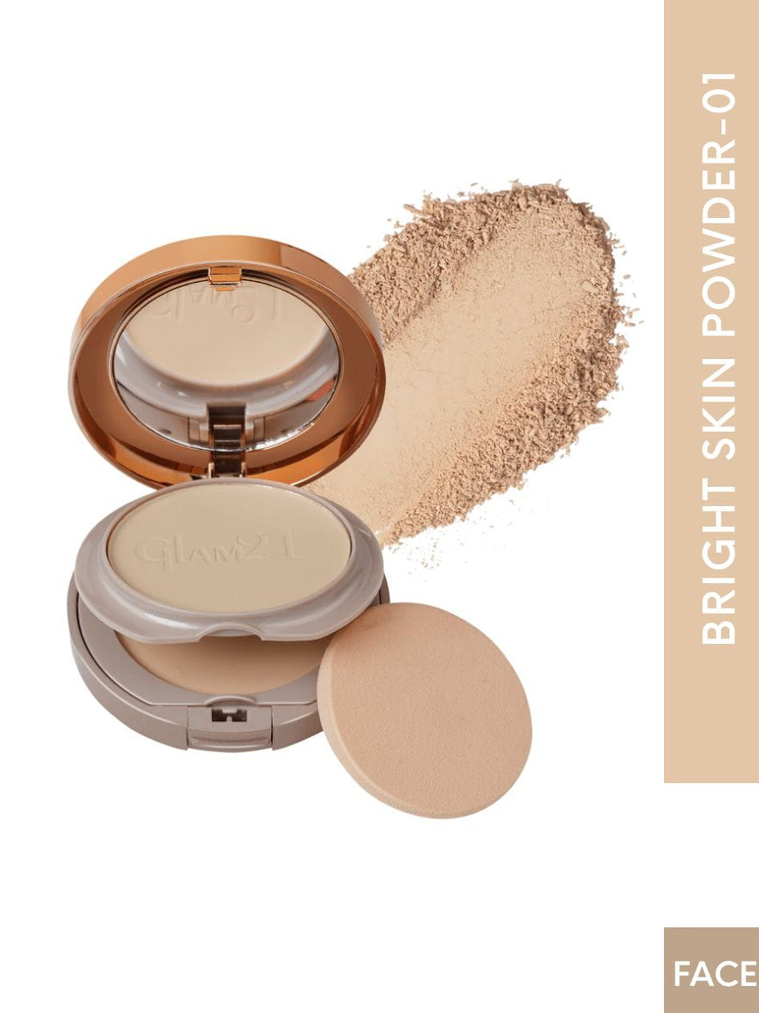 GLAM21 Duo Finish 2-In-1 Smooth Satin Texture Compact Powder 24 g - Light Linen 01