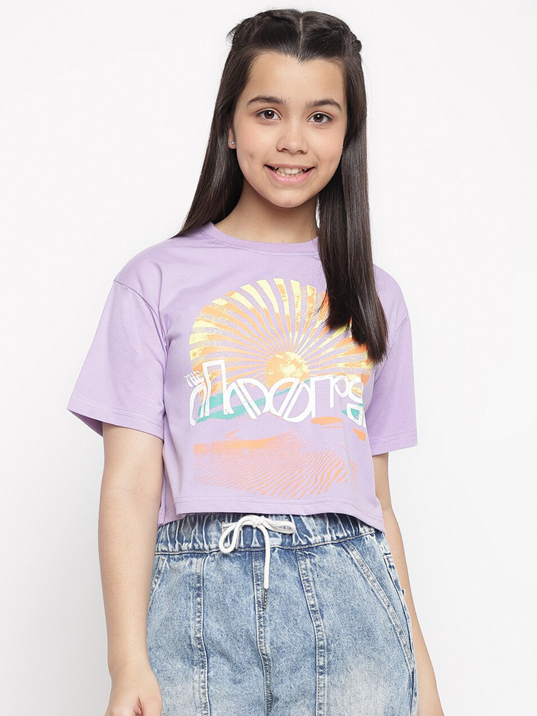 Lil Tomatoes Graphic Printed Crop Top