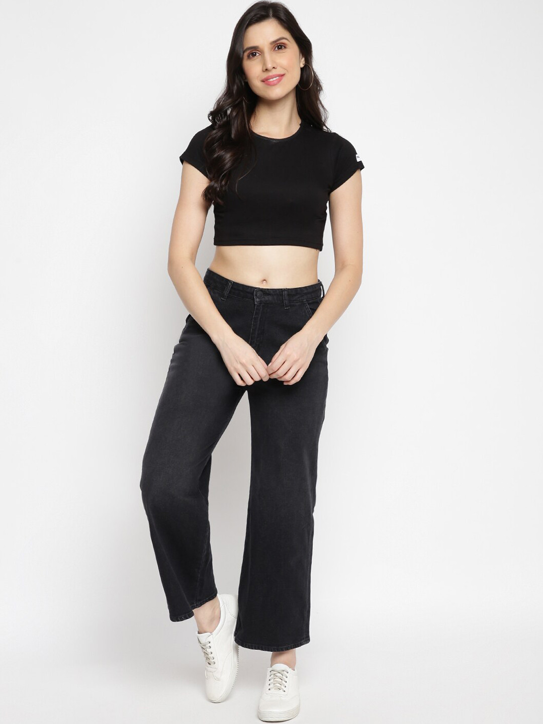 TALES & STORIES Women Mid-Rise Flared Cotton Jeans