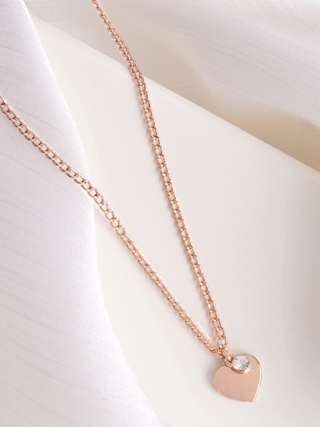 JOKER & WITCH Rose Gold-Plated Heart Necklace