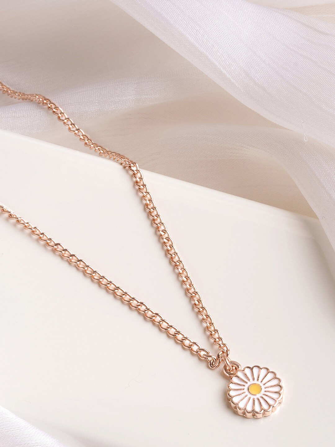 JOKER & WITCH Rose Gold-Plated Blooming Charm Pendant