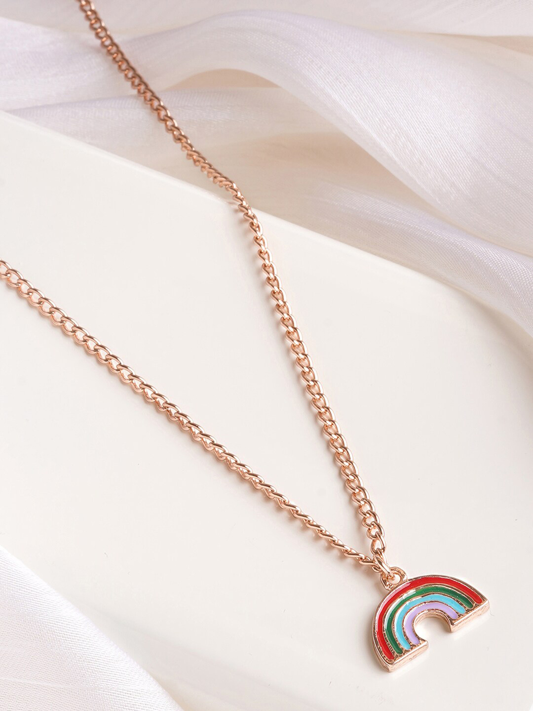 JOKER & WITCH Rose Gold-Plated Rainbow Dreams Charm Pendant
