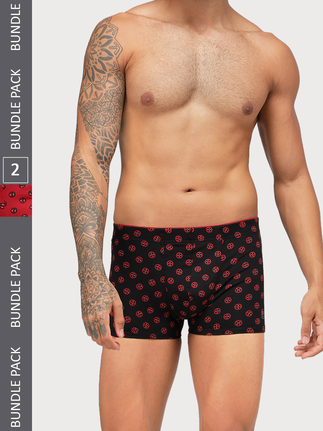 Zoiro Pack Of 2 Printed Anti pilling Super Combed Cotton Ultra Comfort Trunks
