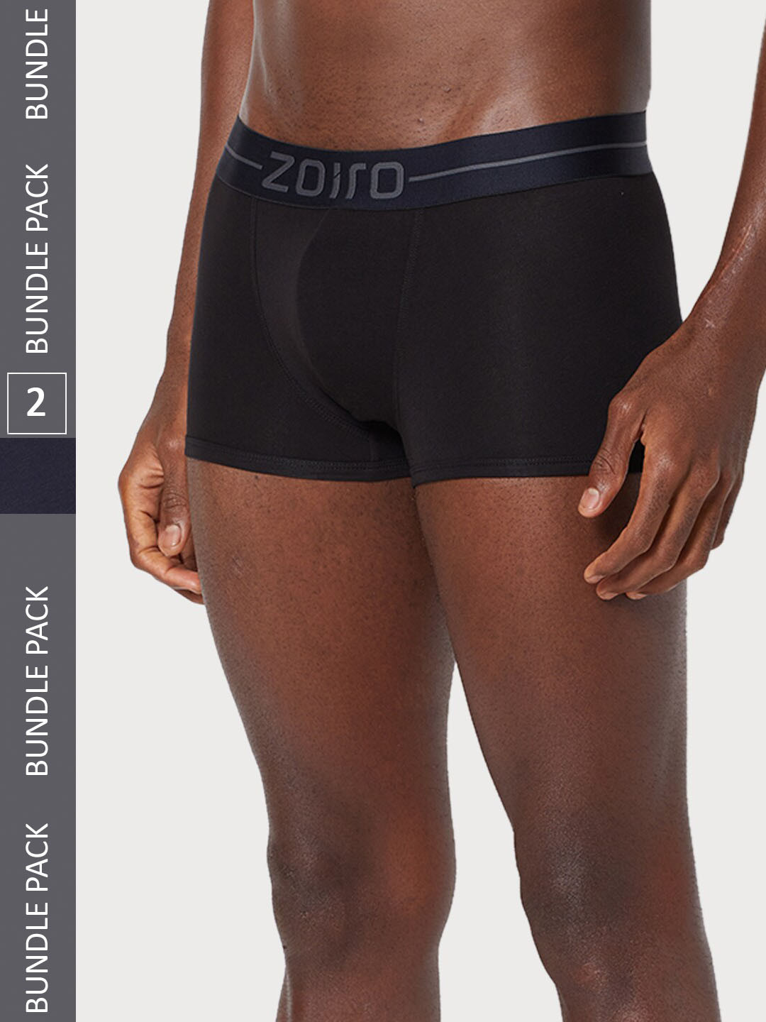 Zoiro Men Pack Of 2 Silicon Finish Soft Feel Supima Cotton Trunks