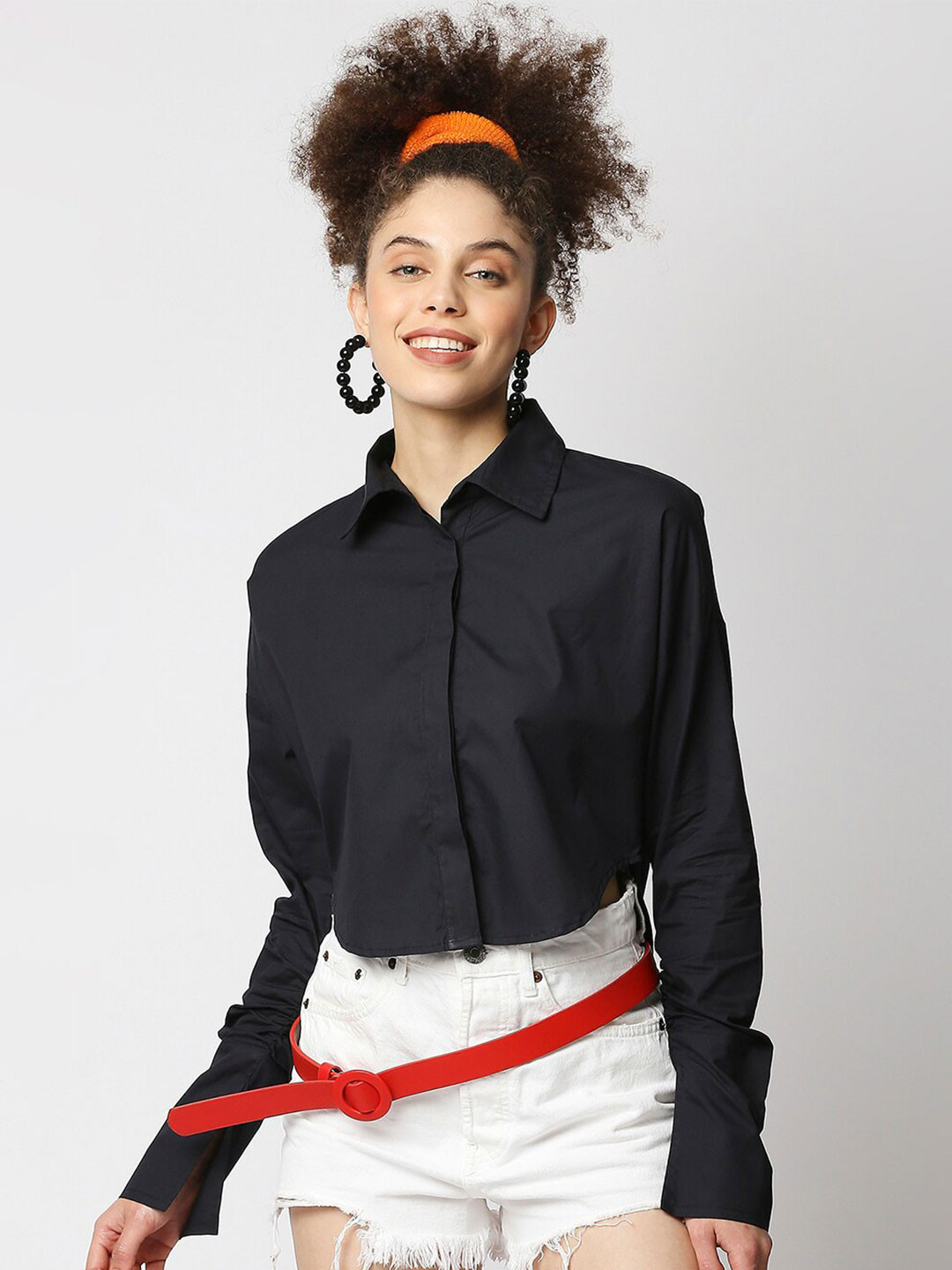 Remanika Shirt Collar Cotton Shirt Style Top