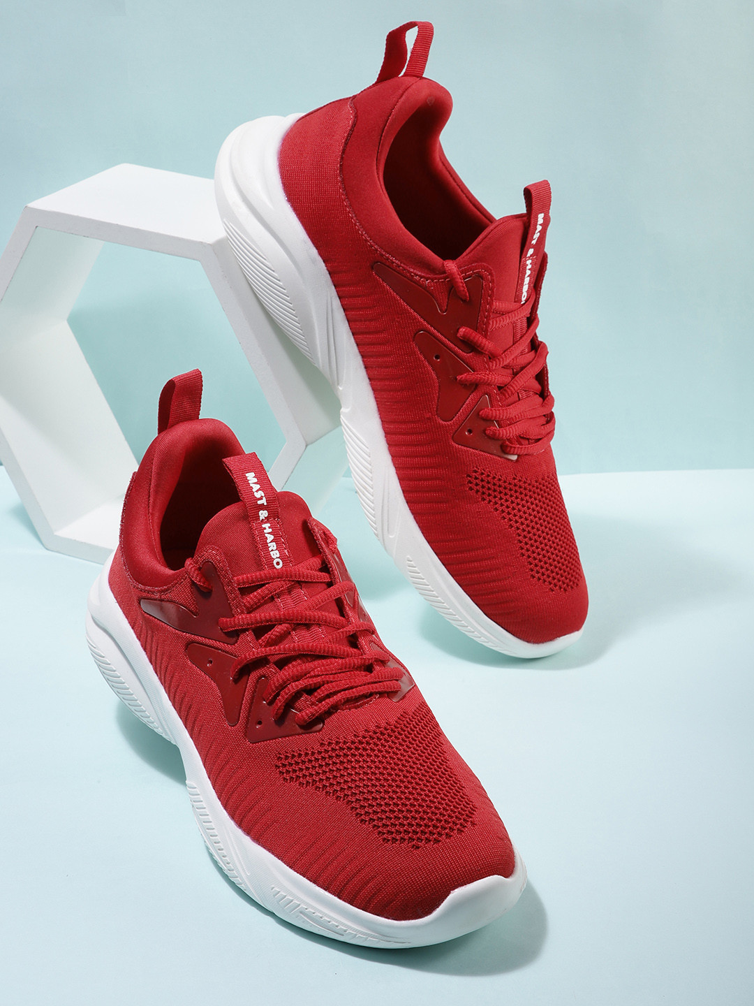 Mast & Harbour Men Woven Design Everyday Sneakers