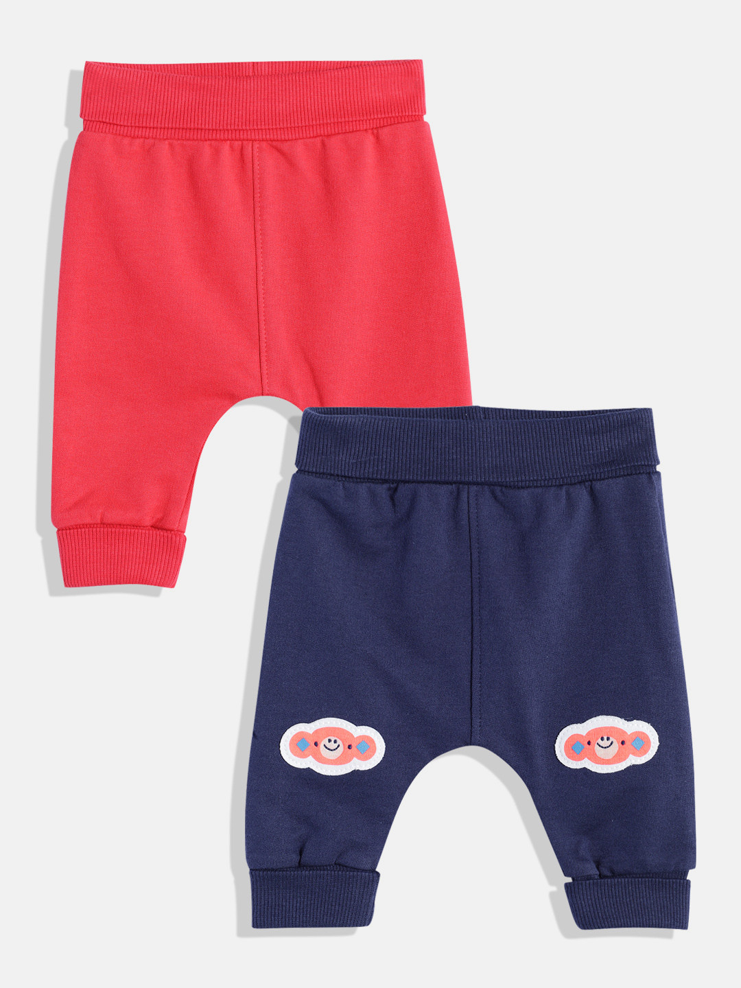 mothercare Infant Boys Pack of 2 Pure Cotton Regular Fit Joggers