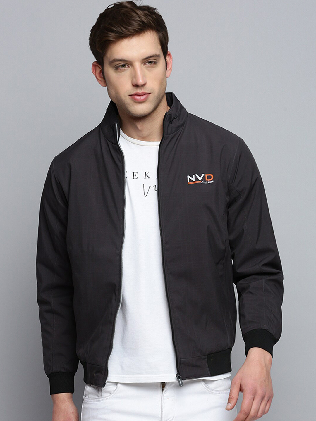 SHOWOFF Water Resistant Mock Collar Bomber Jacket