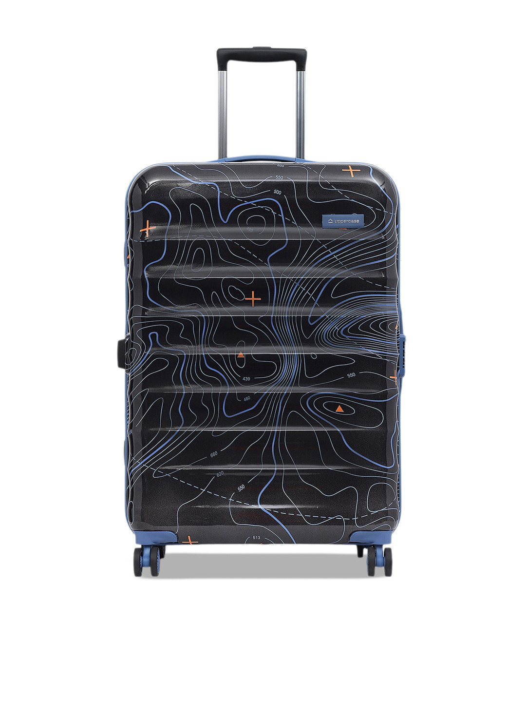 uppercase Printed Hard Large Trolley Suitcase
