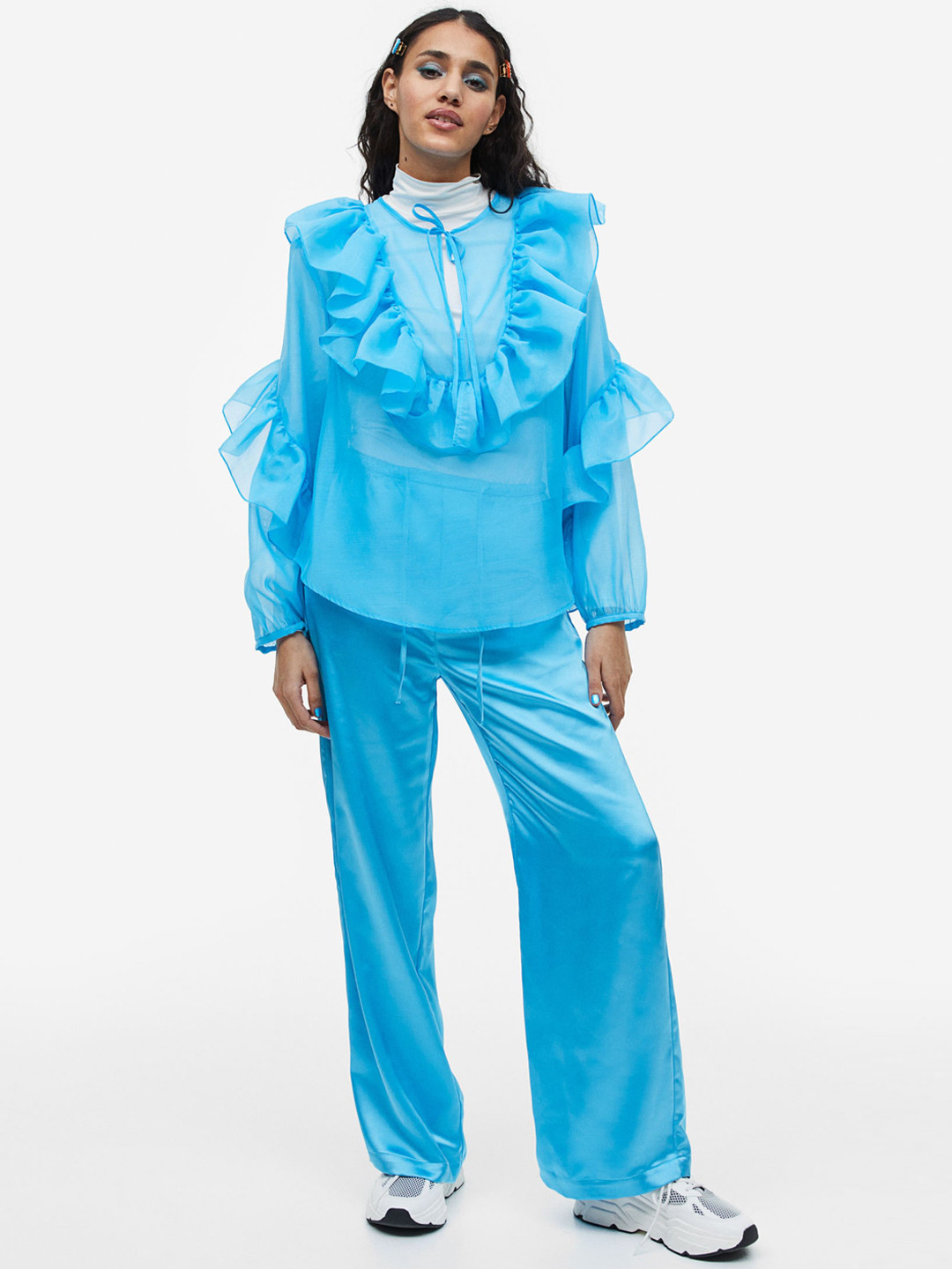 H&M Pull-On Satin Trousers