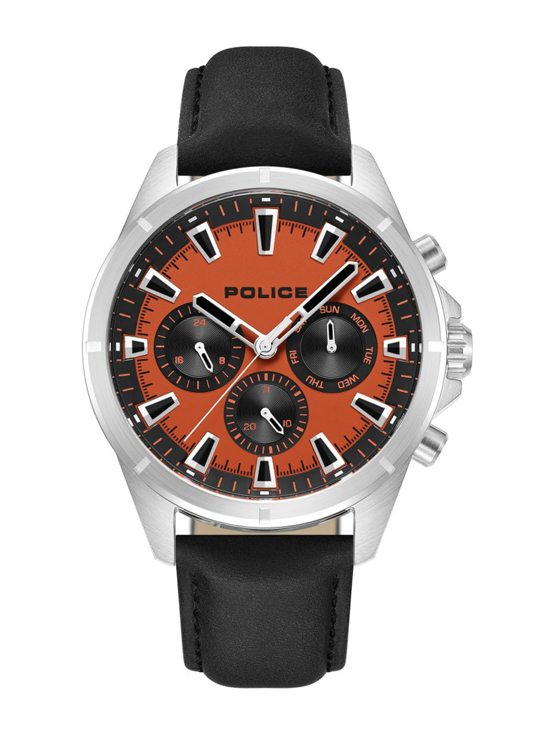 Police Men Dial & Leather Straps Analogue Watch PLPEWJF0005804