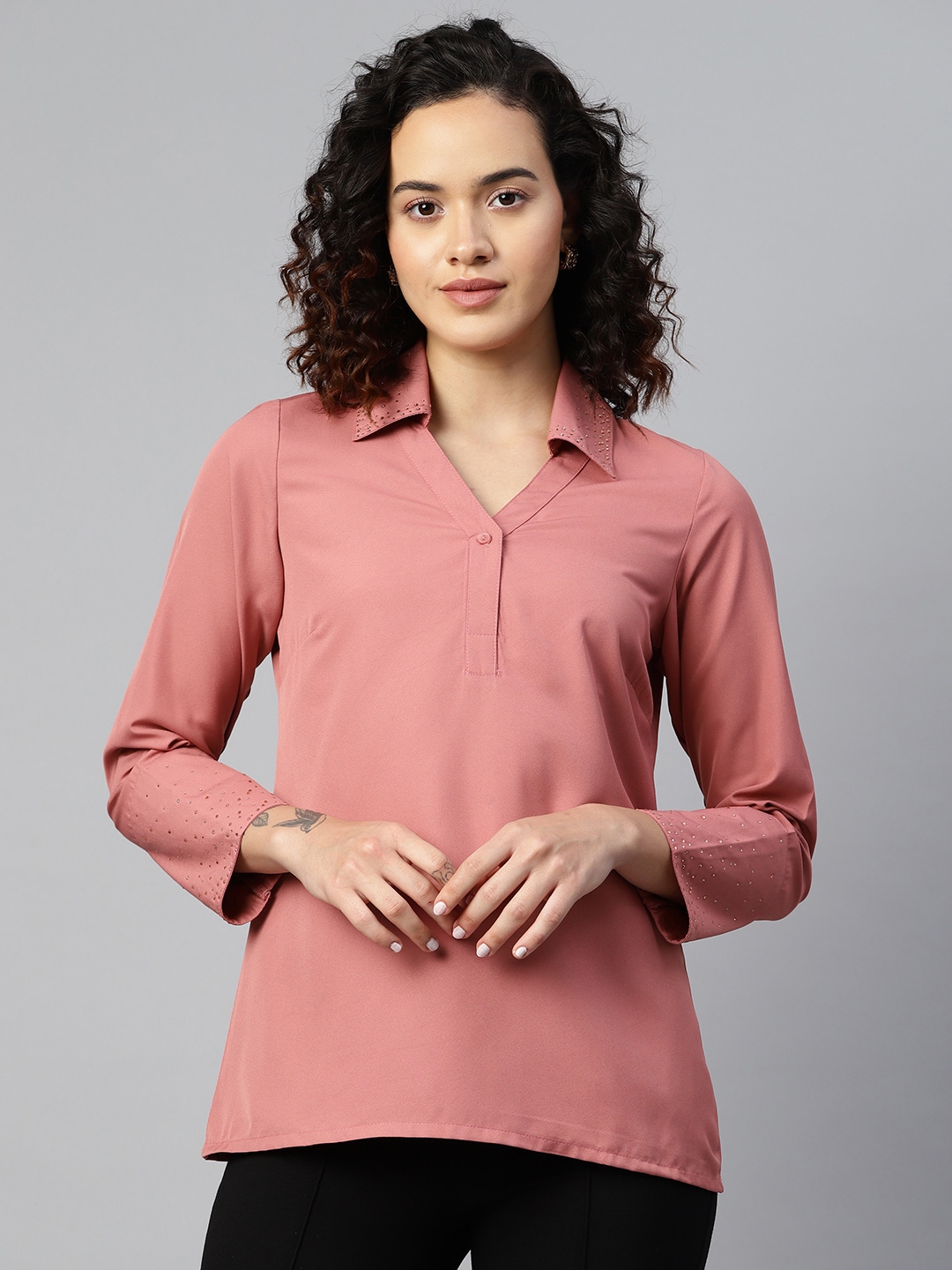 Buy PlusS Embellished Casual Shirt - Shirts for Women 22063798