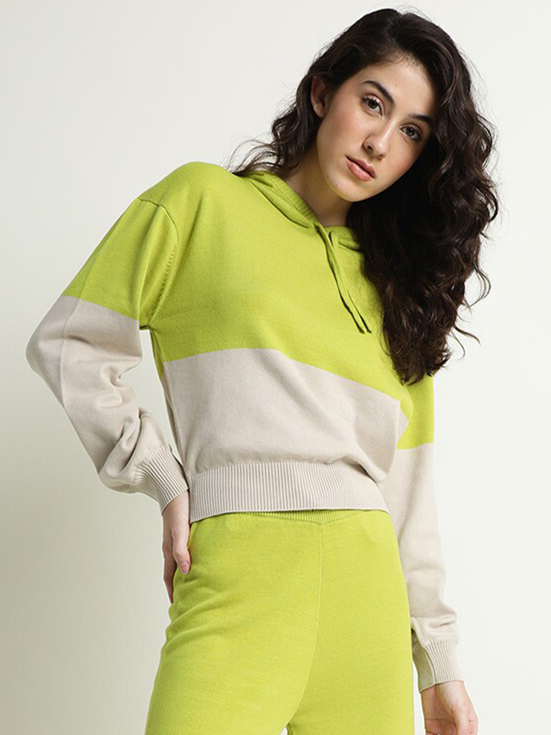 RAREISM Striped Cotton Crop Pullover