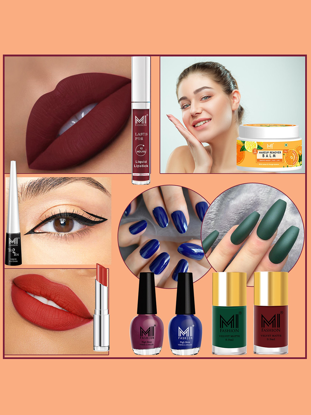 MI FASHION 8 Pcs Makeup Gift Set - Combo B208