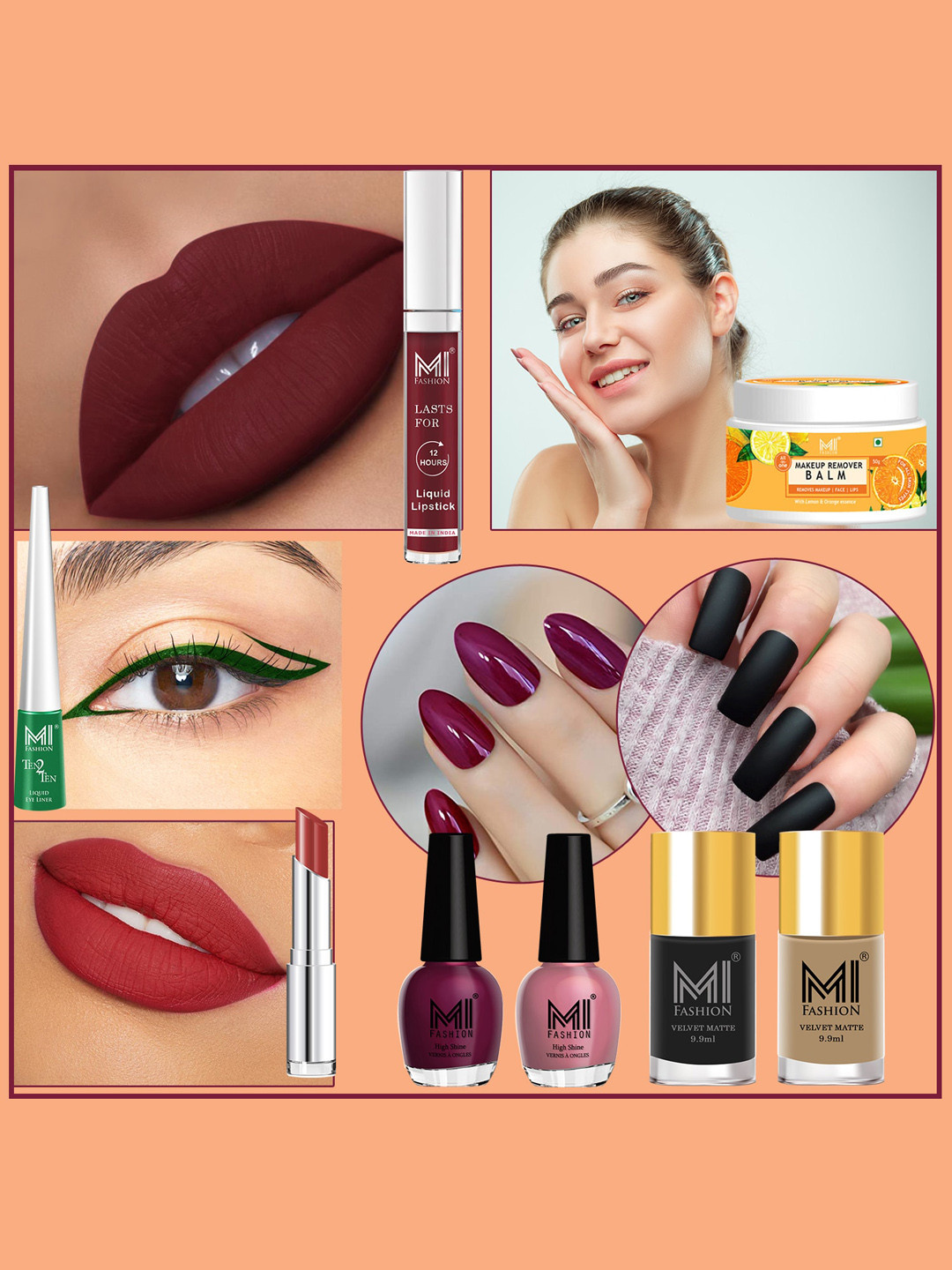 MI FASHION 8 Pcs Makeup Gift Set - Combo B174