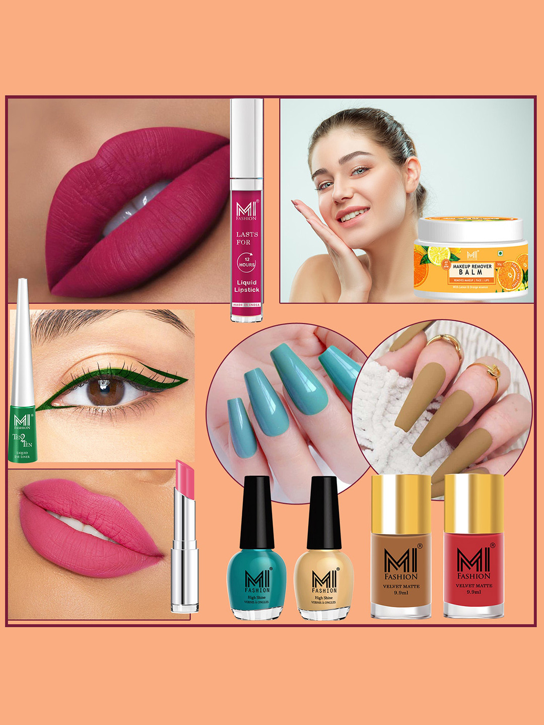 MI FASHION 8 Pcs Makeup Gift Set - Combo B234