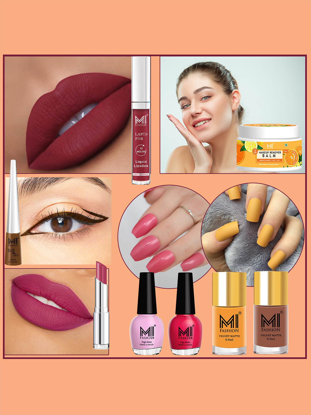 MI FASHION 8 Pcs Premium Makeup Gift Set - Combo B169