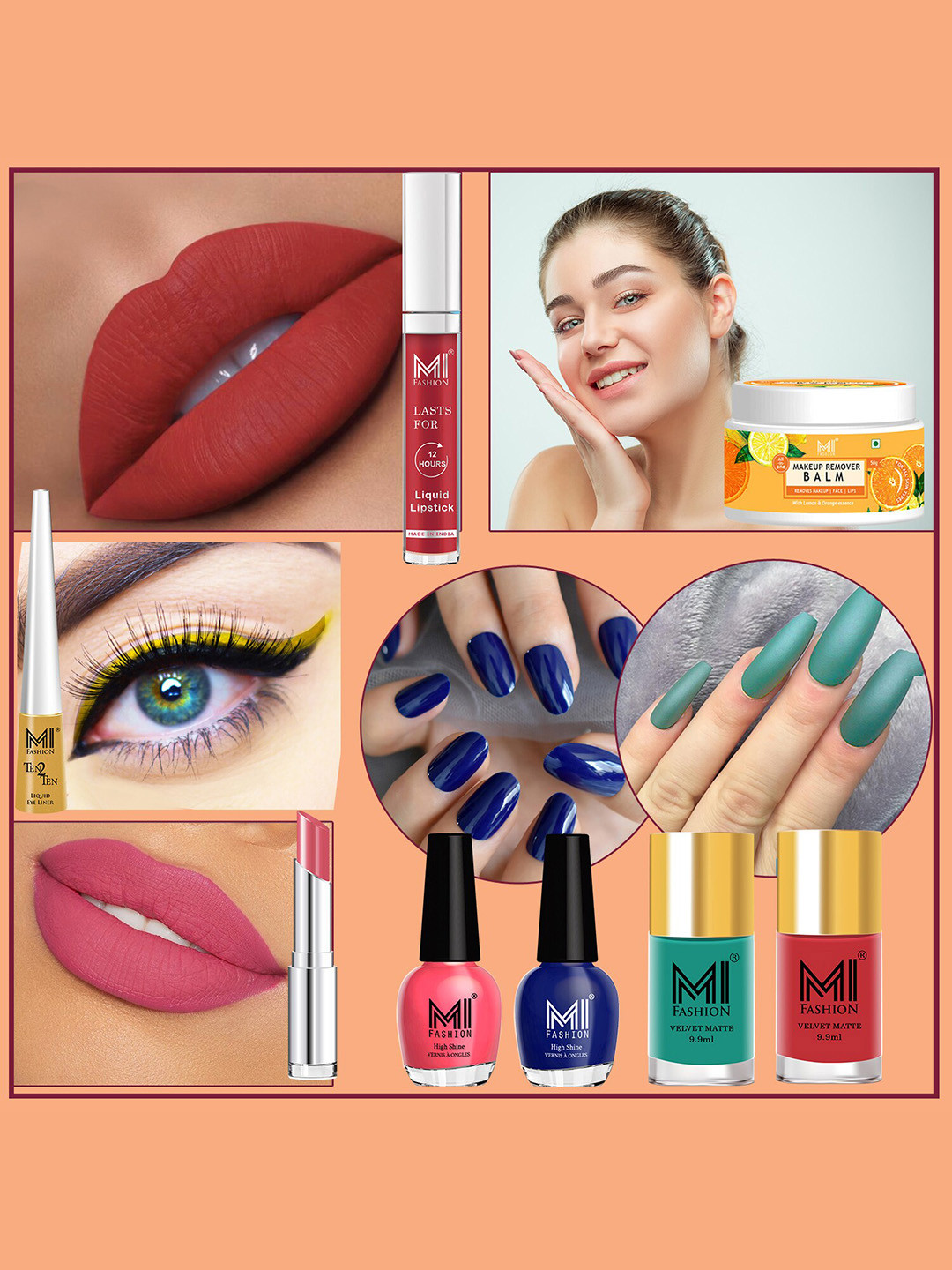 MI FASHION 8 Pcs Premium Makeup Gift Set - Combo B240