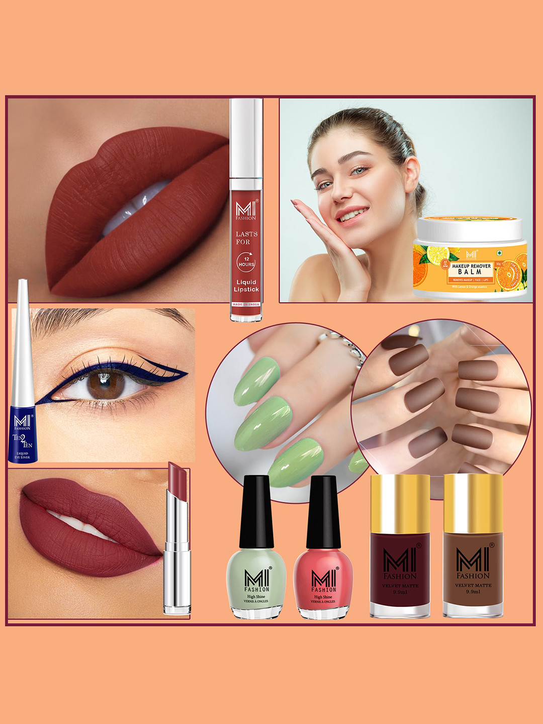 MI FASHION 8 Pcs Premium Makeup Gift Set - Combo B164