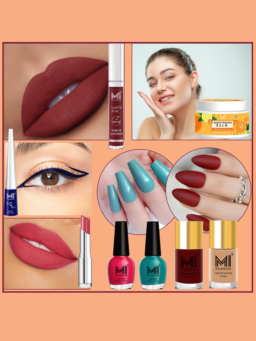 MI FASHION 8 Pcs Premium Makeup Gift Set - Combo B243