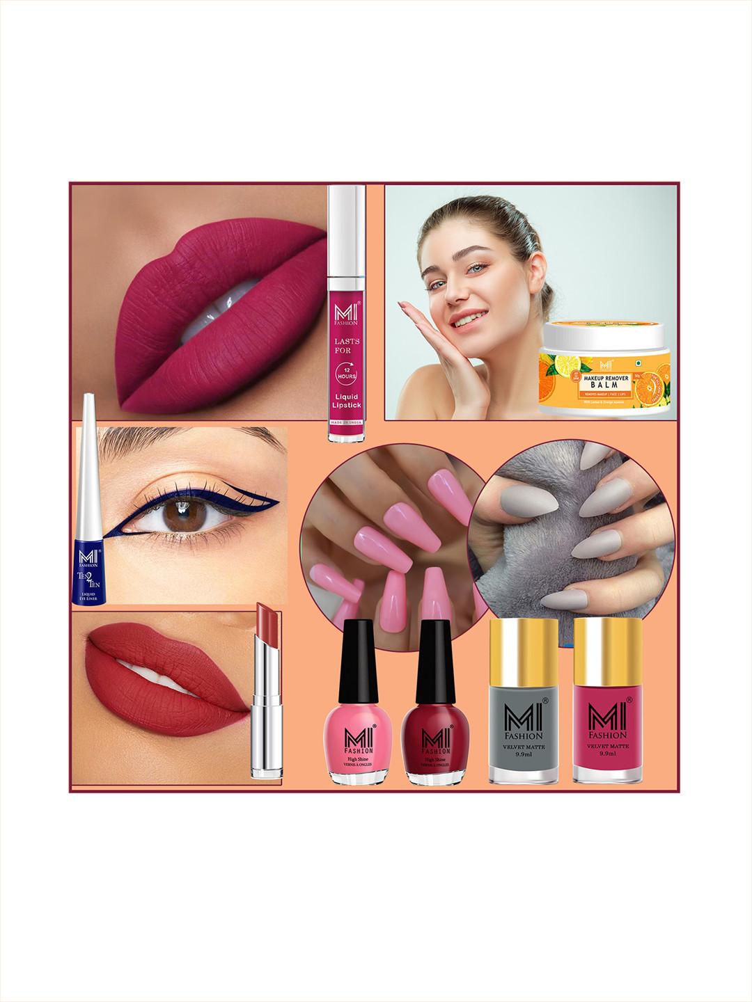 MI FASHION 8 Pcs Premium Makeup Gift Set - Combo B231