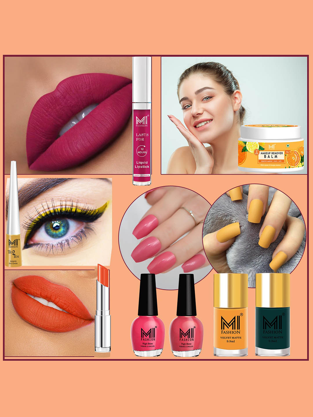MI FASHION 8 Pcs Premium Makeup Gift Set - Combo B217