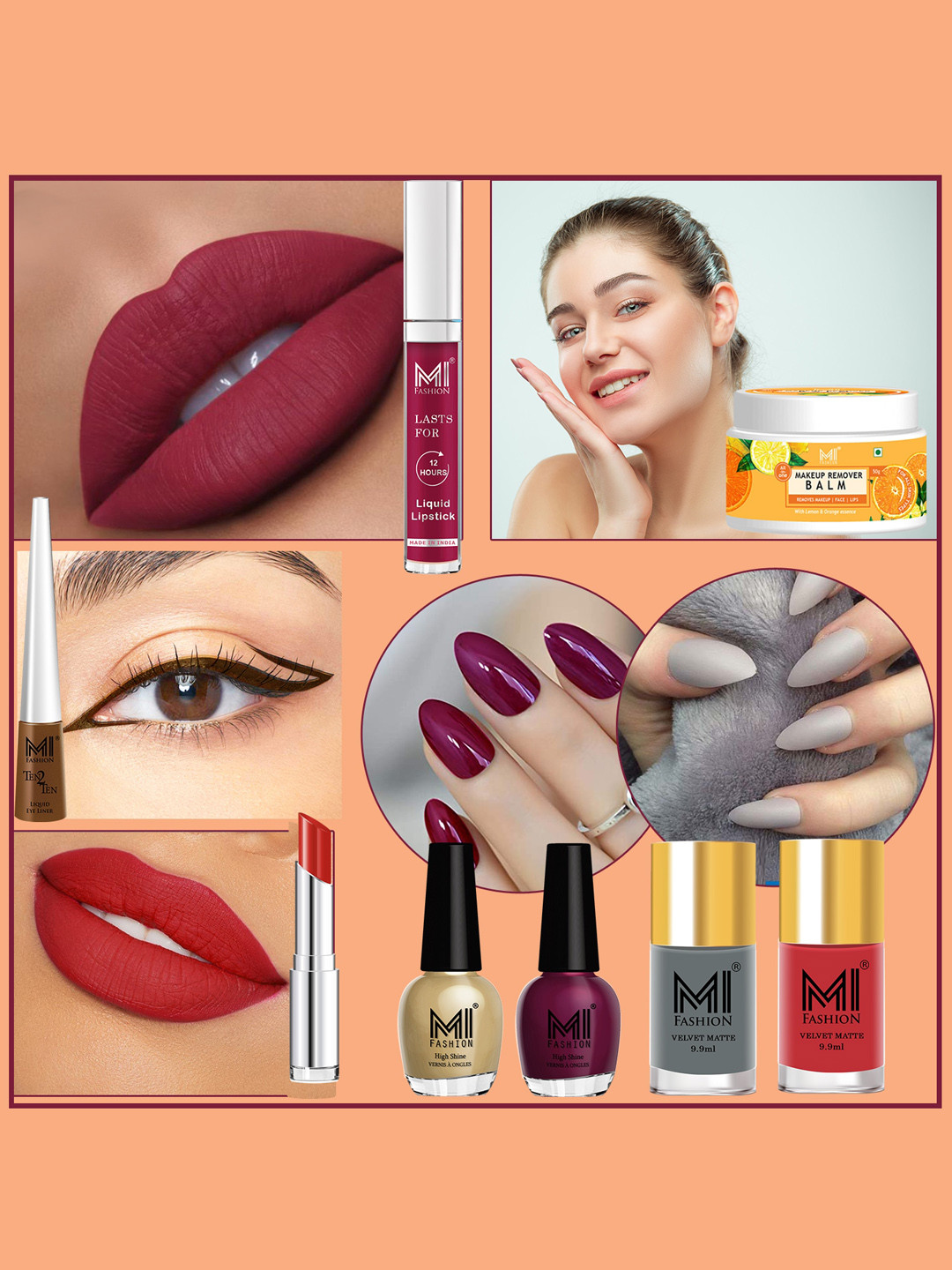 MI FASHION 8 Pcs Premium Makeup Gift Set - Combo B248