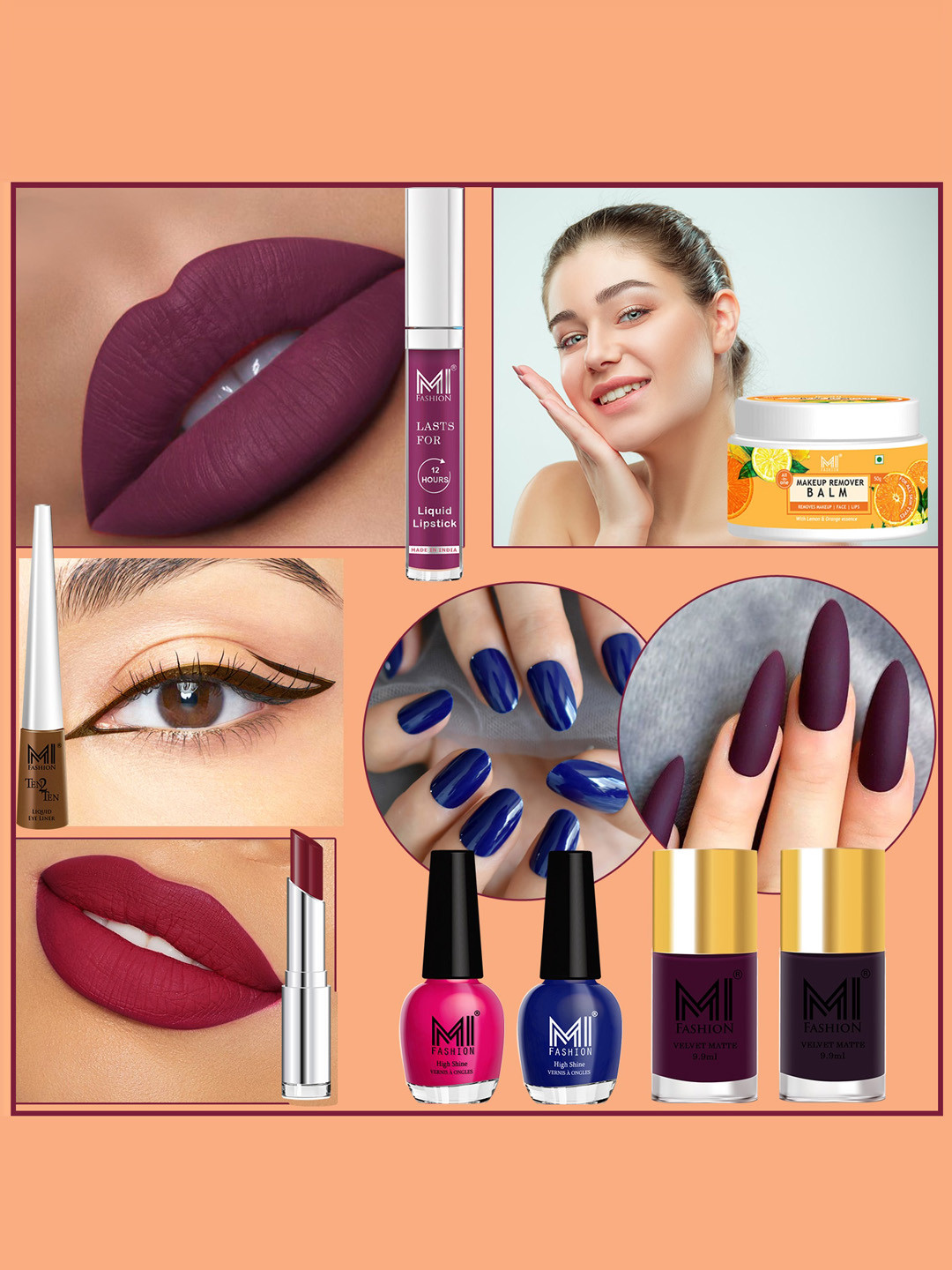 MI FASHION 8 Pcs Makeup Gift Set - Combo B213