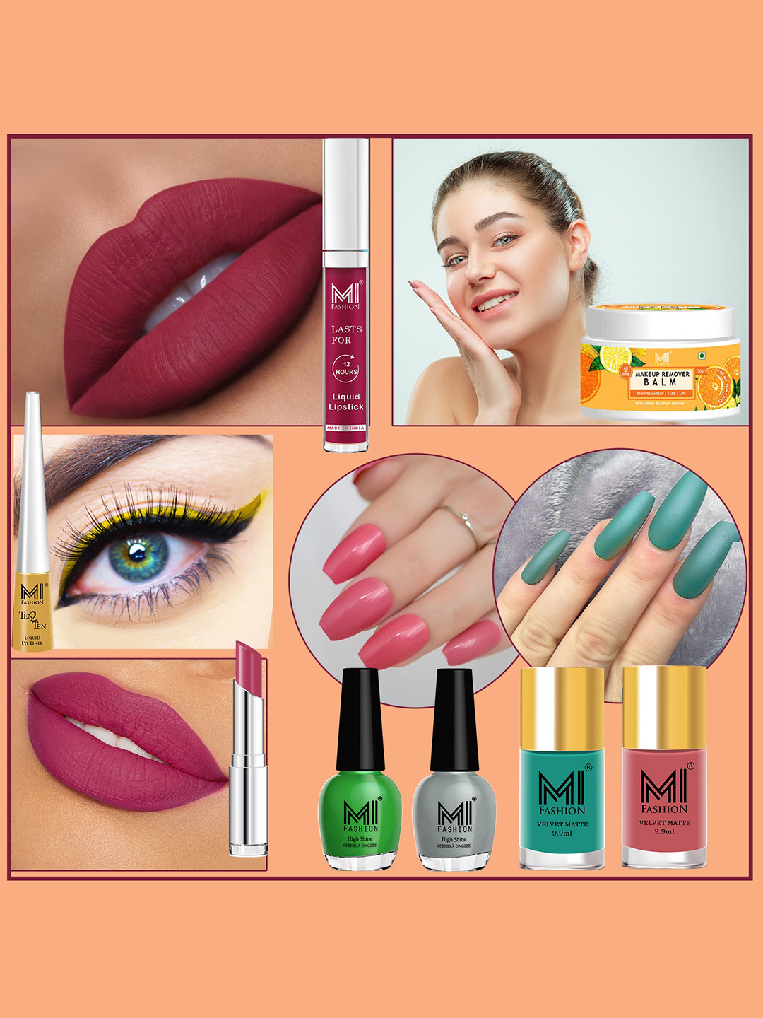 MI FASHION 8 Pcs Makeup Gift Set - Combo B195