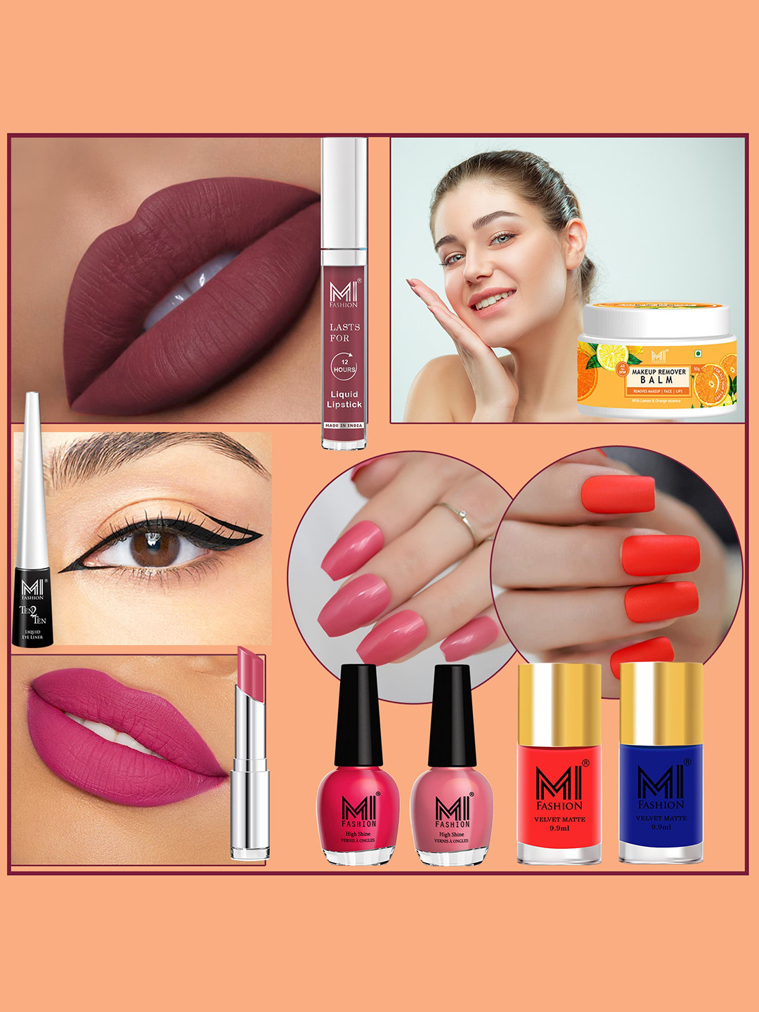 MI FASHION 8 Pcs Makeup Gift Set - Combo B153