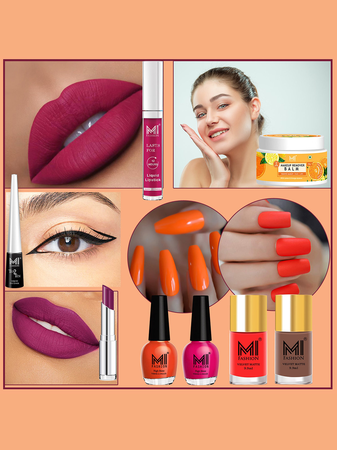 MI FASHION 8 Pcs Makeup Gift Set - Combo B155
