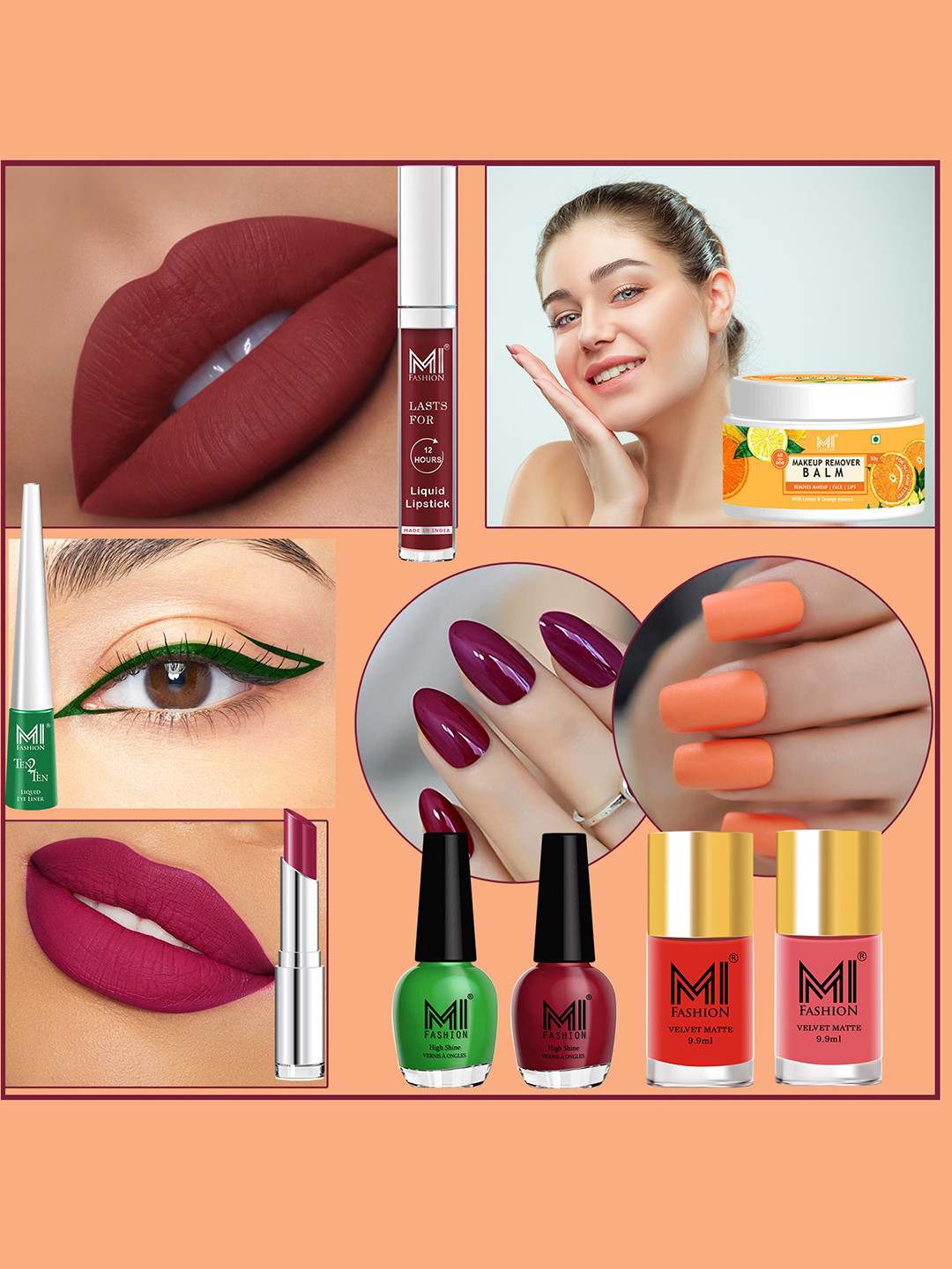 MI FASHION 8 Pcs Makeup Gift Set - Combo B236