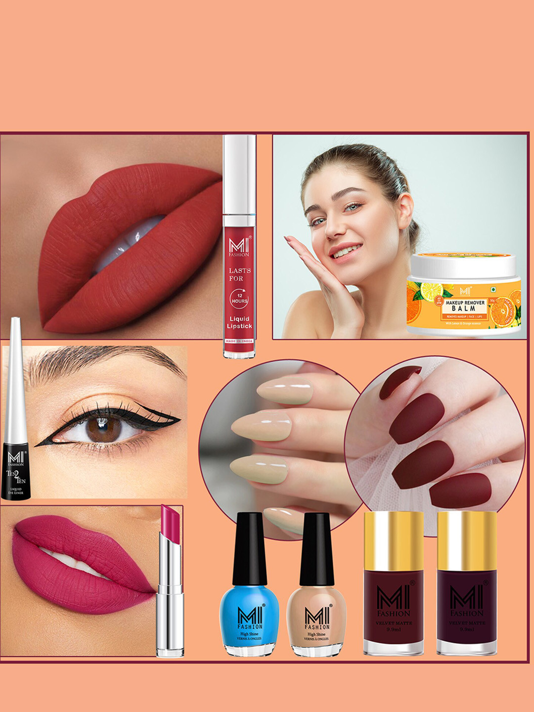 MI FASHION 8 Pcs Makeup Gift Set - Combo B233