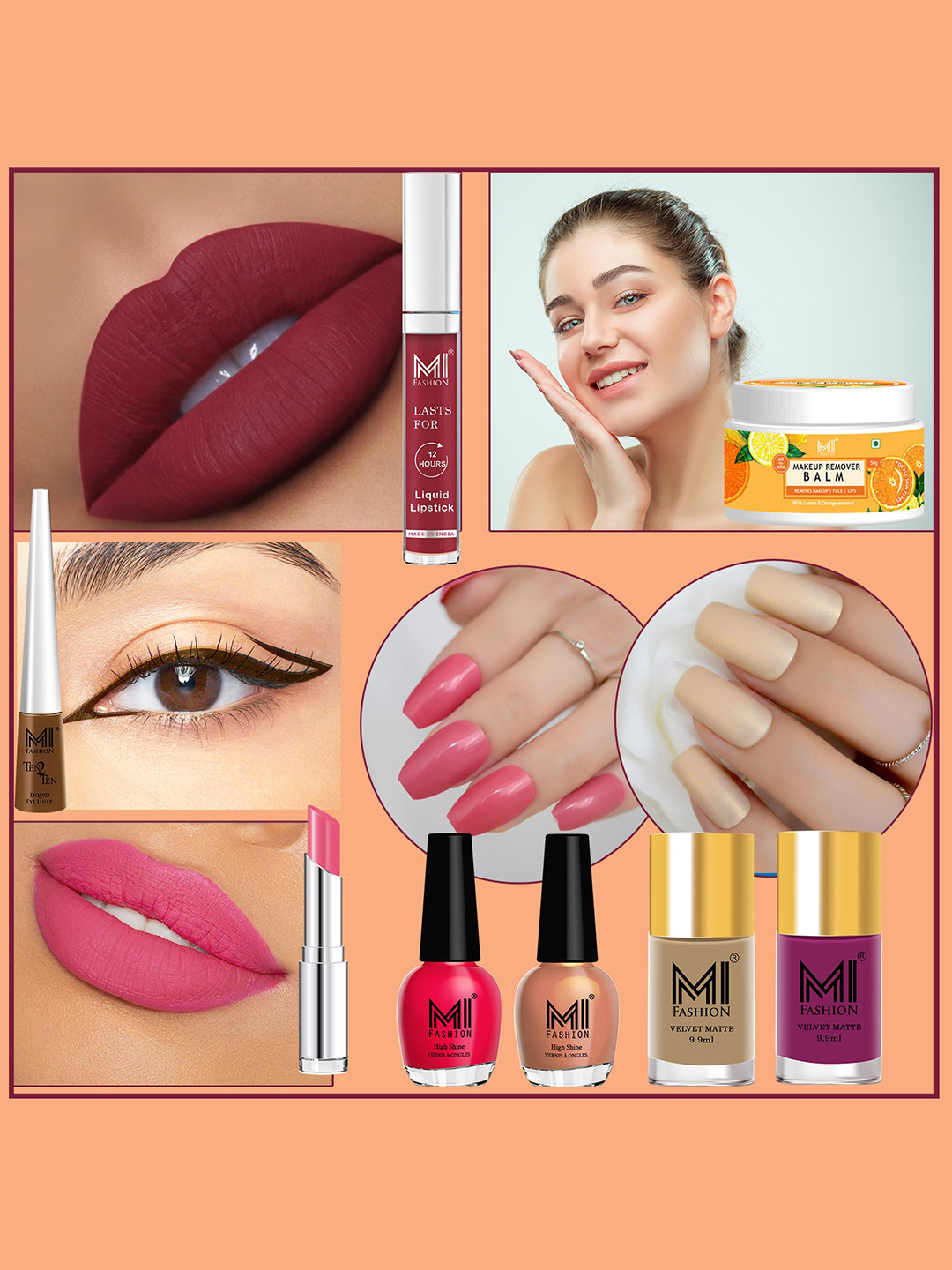 MI FASHION 8 Pcs Makeup Gift Set - Combo B216