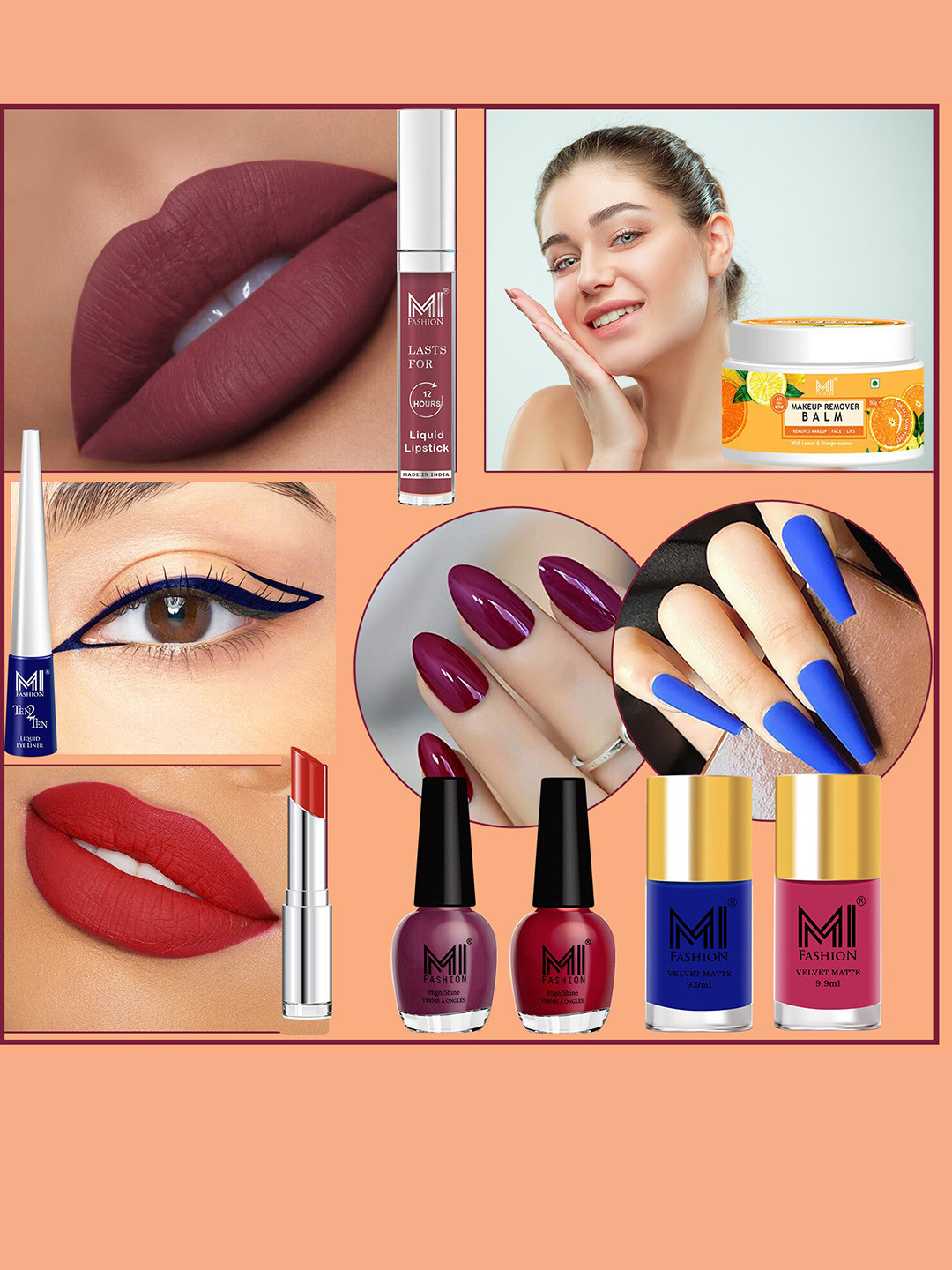 MI FASHION 8 Pcs Makeup Gift Set - Combo B207