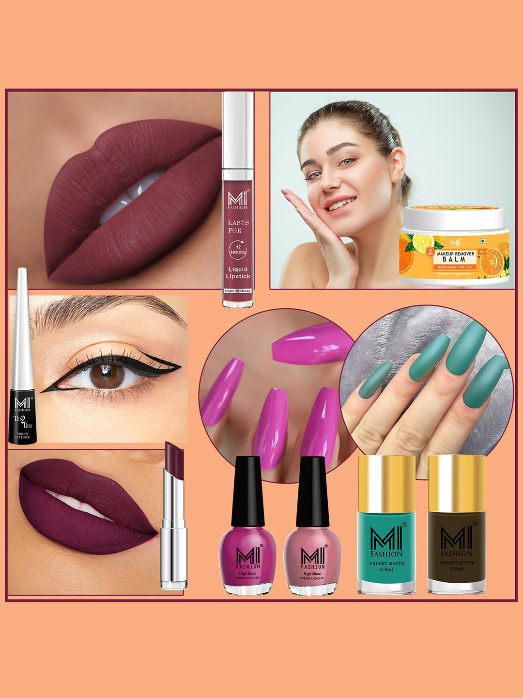 MI FASHION 8 Pcs Makeup Gift Set - Combo B196