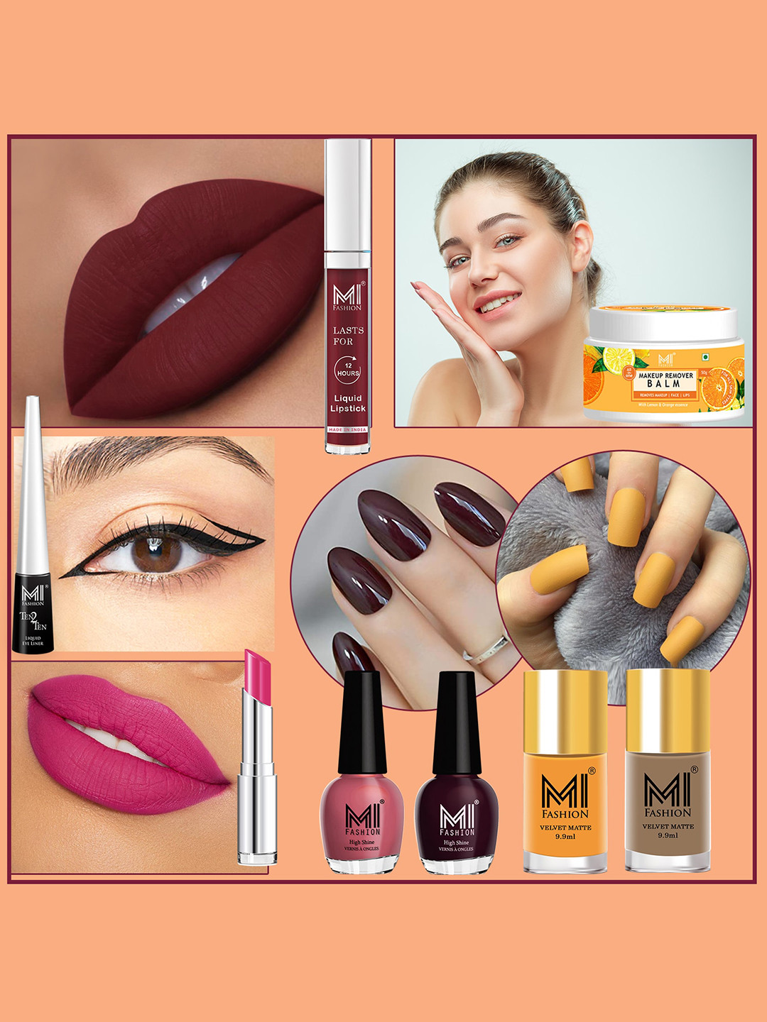 MI FASHION 8 Pcs Makeup Gift Set - Combo B192