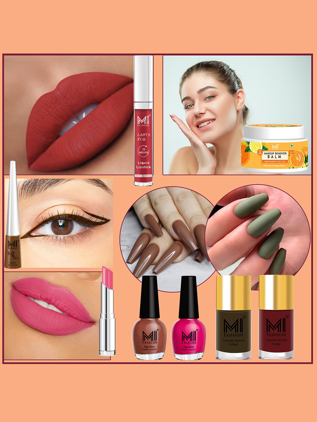 MI FASHION 8 Pcs Makeup Gift Set - Combo B205