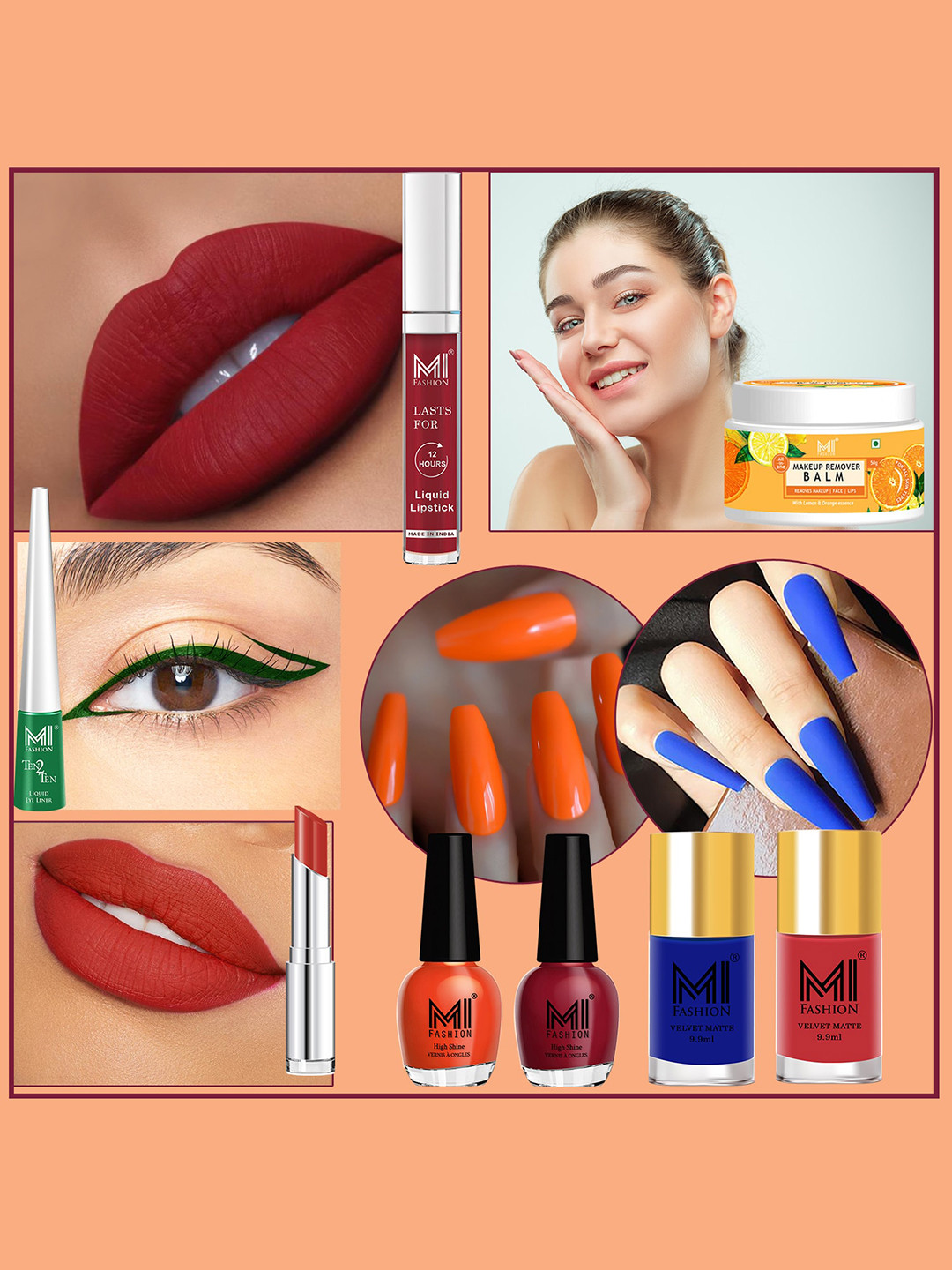 MI FASHION 8 Pcs Makeup Gift Set - Combo B182