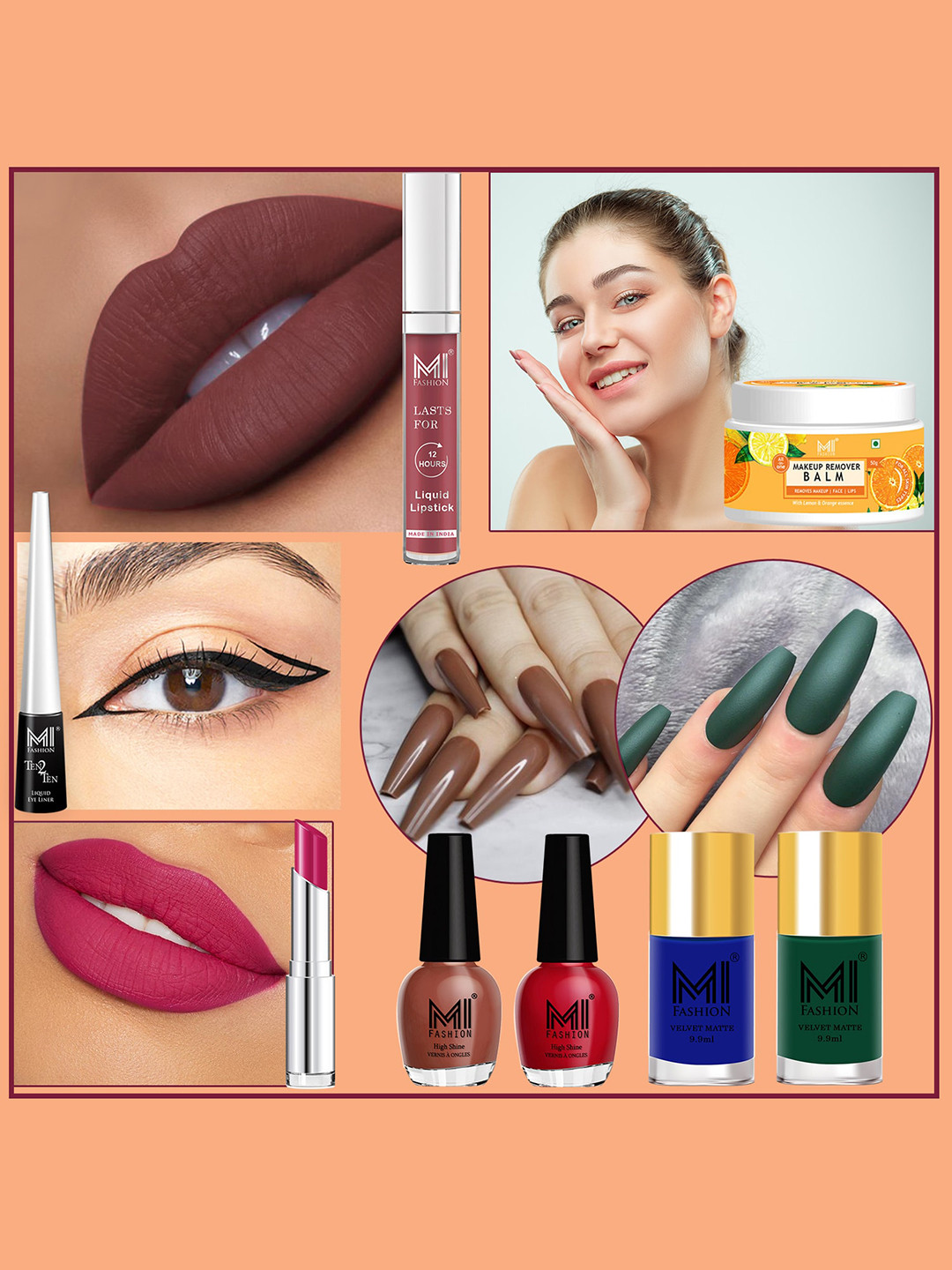 MI FASHION 8 Pcs Makeup Gift Set - Combo B158