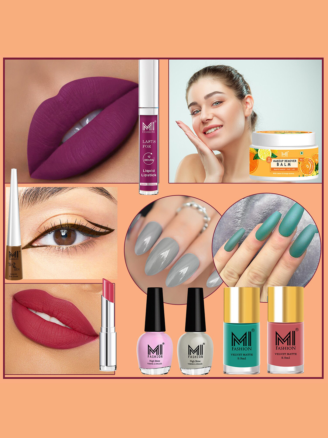 MI FASHION 8 Pcs Makeup Gift Set - Combo B242