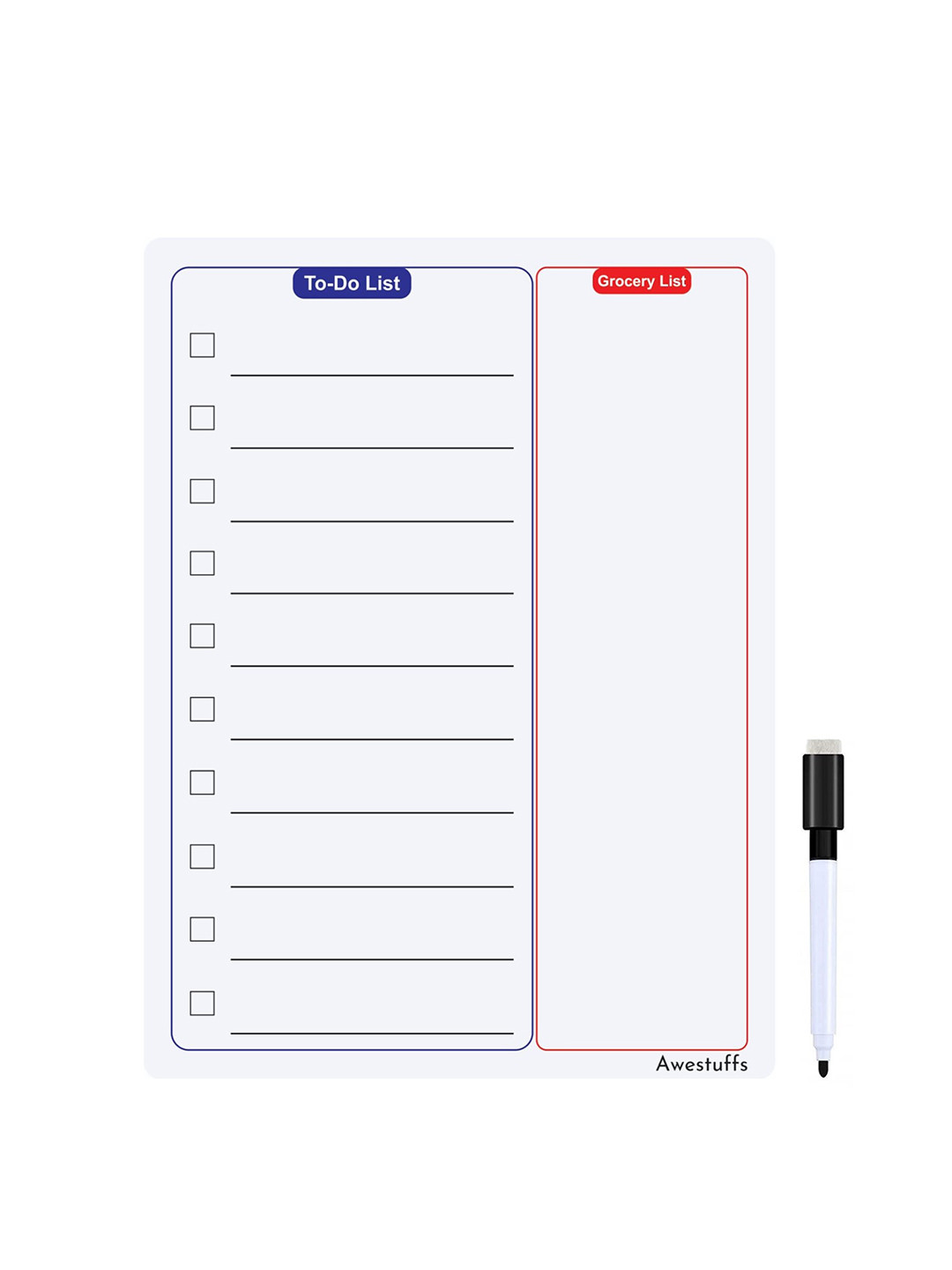 Awestuffs Typography Printed Dry Erase Magnetic Sheet