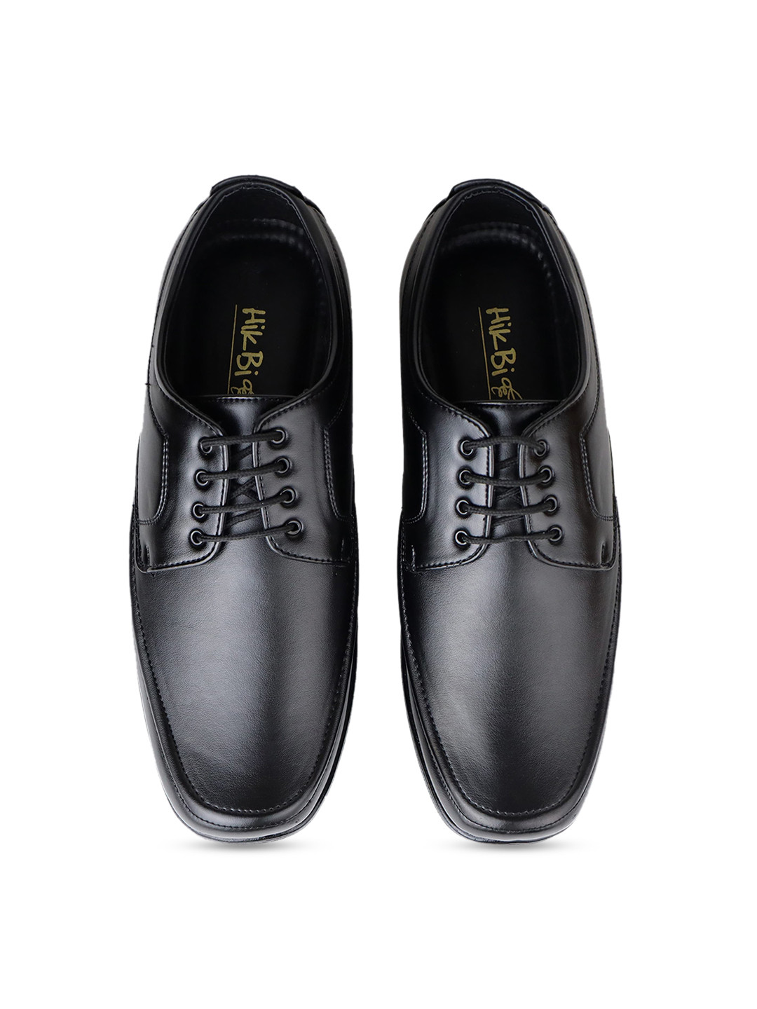 HikBi Men Round-Toe Anti-Skid Leather Formal Derbys