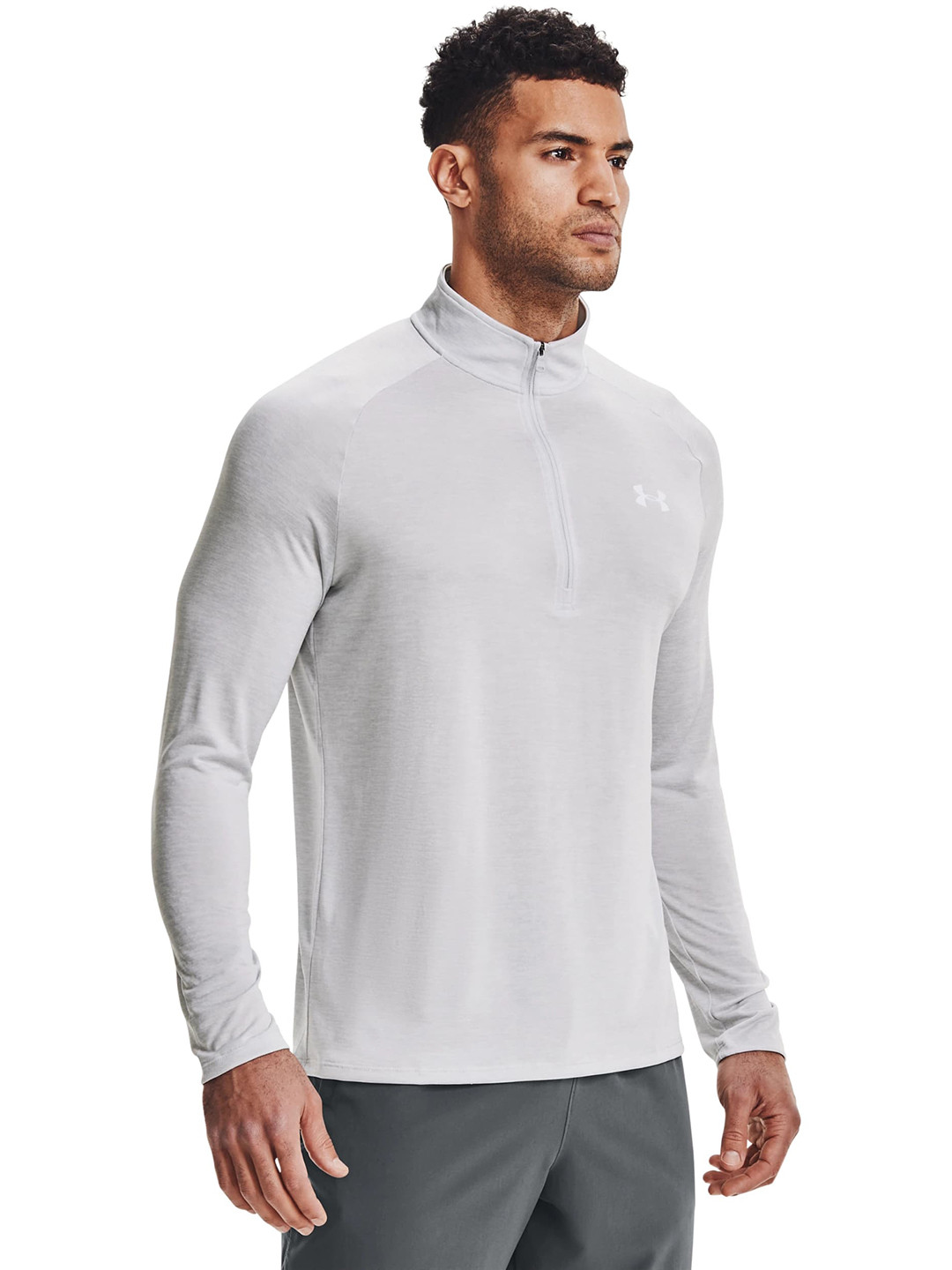 UNDER ARMOUR Men Tech 2.0 1/2 Zip Oversize Training  T-shirt