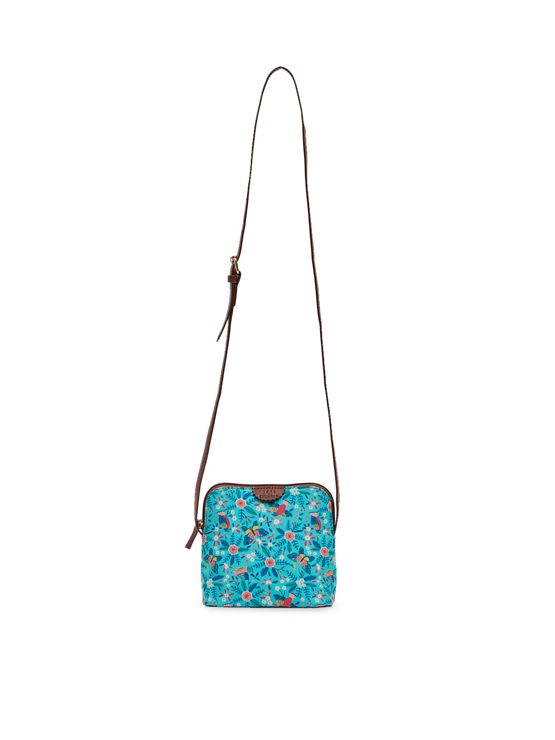 TEAL BY CHUMBAK Floral Printed Swagger Sling Bag Handbag